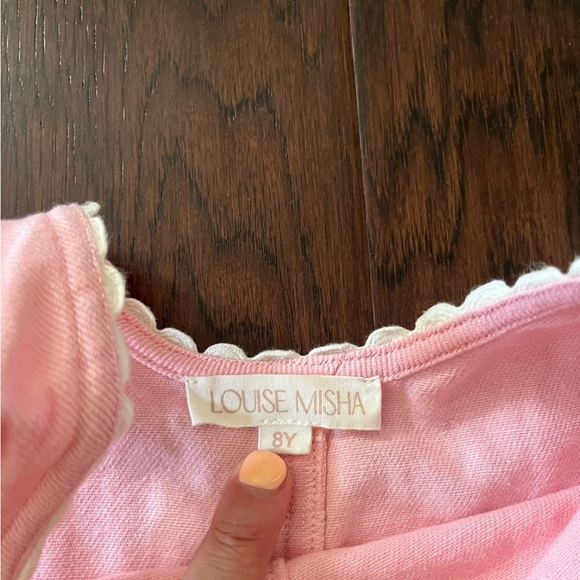 Louise Misha Girls Romper w/floral pockets Size 8 - Picture 3 of 8